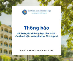 THÔNG TIN TUYỂN SINH ĐẠI HỌC CHÍNH QUY NĂM 2023 CỦA KHOA LUẬT