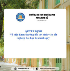 Quyết định về việc khen thưởng đối với sinh viên tốt nghiệp đại học hệ chính quy