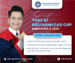 Hướng dẫn nộp hồ sơ tuyển sinh Thạc sĩ Điều hành cao cấp EMBA khóa 4 năm 2025